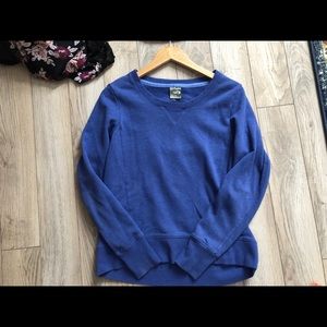 Crew neck sweatshirt (purple) (open back)